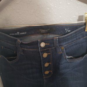 Liverpool High Rise Button Skinny Jeans